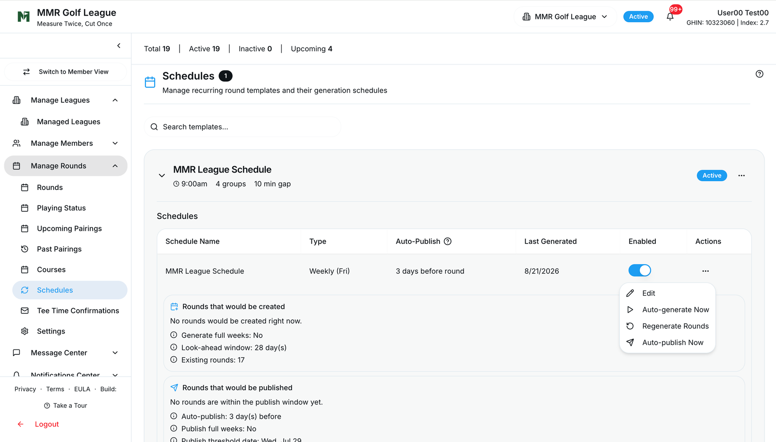 Admin Schedule Automation
